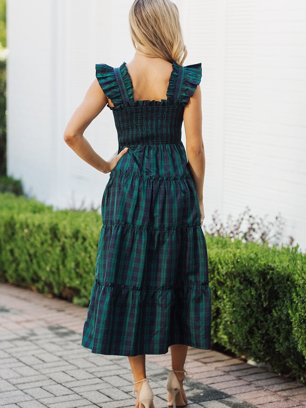 J. Marie Ruffle Strap Botanical Nap Dress- Size Small - Picture 7 of 7